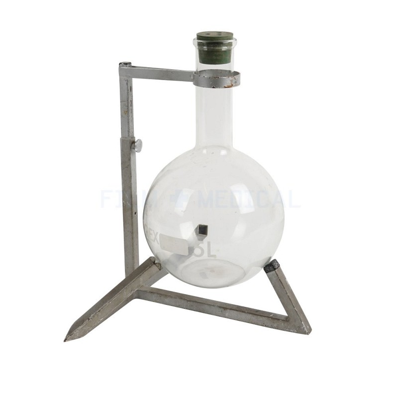 Large Borosilicate Glass Round Bottom With Holder